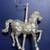 Silver Glitter Carousel Horse Ornament 2 thumbnail