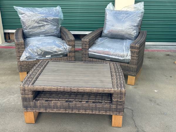 New 3pc oversize outdoor patio furniture set 1