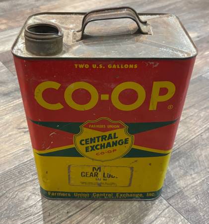 Vintage Farmers Union Motor Oil Can 2 Gallon 1