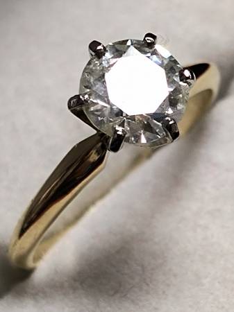 💍 1.01 Ct. Natural DIAMOND Solitaire 14k Tiffany ENGAGEMENT RING💍 1