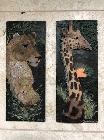 3D Lion and Giraffe 1