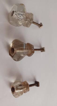 Antique glass door knobs - small, med, lg 1