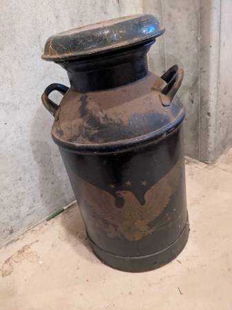 Antique Metal Milk Cans 1