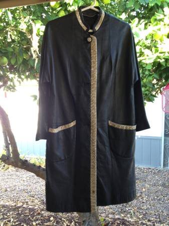 PETITE WOMAN'S VINTAGE LEATHER LONGRIDER COAT 1