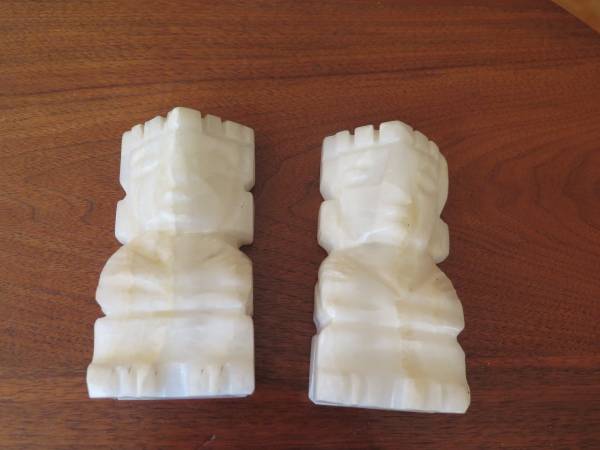 VINTAGE ONYX BOOKENDS 1