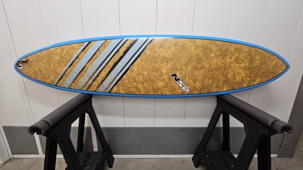 Surfboard  NSP CocoMat Tri Fin FCS1  needs some rail repair 1