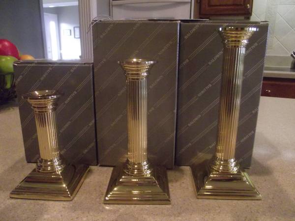 New Baldwin Brass Candlestick Set 1