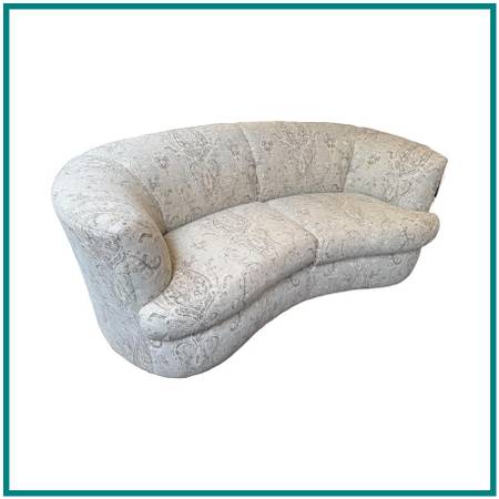 Vladimir Kagan Post Modern Paisley Print Loveseat 1