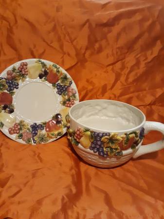 Huge 2-Piece Table/Counter Cup with Saucer - $75 (Dothan)63440435585411122