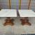 Vintage Pair of Beveled Marble Top End Tables with Urn Shape Bases. 3 thumbnail