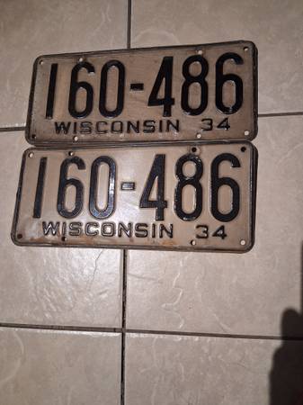 1934 wisconsin license plates 1
