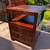 Pottery Barn Wood File / Side Table w/ Drawers & Shelf — Solid Piece 1 thumbnail