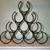 WINE RACK 10 BOTTLE HOLDER Metal Pyrimid Stand Bar Decor Furniture 5 thumbnail