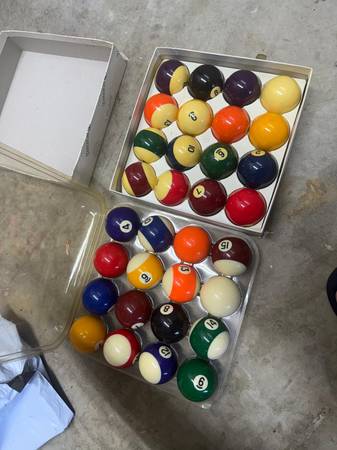 Pool Table Billiard Ball Set (2) - 32 Pool Balls 1