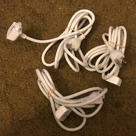 3 Apple Macbook Adapter Cable Power Cord Volex APC7H + DuckHead A1555 1
