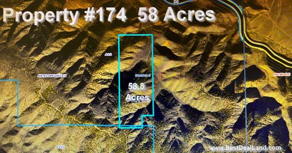 $99,850 / 2561308ft2 - Terreno Vacante de 58 Acres en Venta para Invertir, Viñedo y Recreación (Área de Palmdale - Quartz Hill)63953079548291121