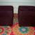 OTTOMAN PAIR Foot Rest Stool Bench Burgundy Cube Compact  Furniture 8 thumbnail