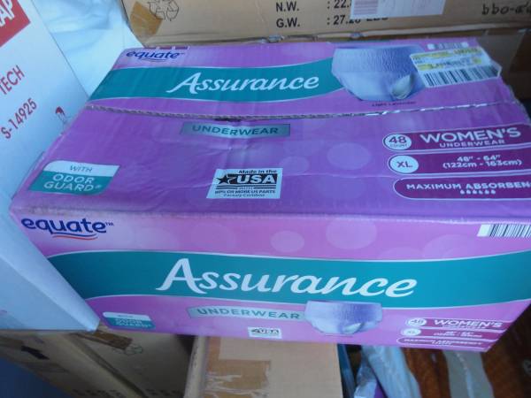 HUGE Lot BRAND NEW Assurance Depends Ladies XL Adult Diapers - $50 (FEDERAL WAY)63471420977793123