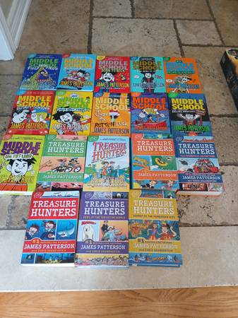 18 MIDDLE SCHOOL / TREASURE HUNTERS books by JAMES PATTERSON 1