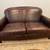 Crate and Barrel Eiffel Leather Loveseat 2 thumbnail