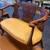 Antique Victorian Settee w/Carved Mahogany Frame & Upholstered Seat 2 thumbnail