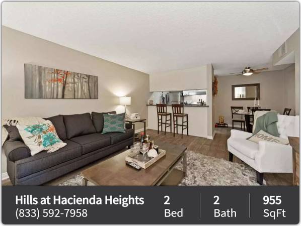 $2,862 / 2br - 955ft2 - Ready for a change? This 2 BR, 955 Sq Ft is a breath of fresh air. (Hacienda Heights)63840112904579120