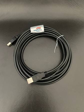 Total Technologies 15ft USB 2.0 Certified A - B Cable Black 1