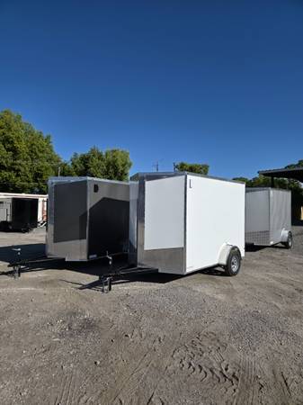 6x10 Single Axle Enclosed Trailer 1