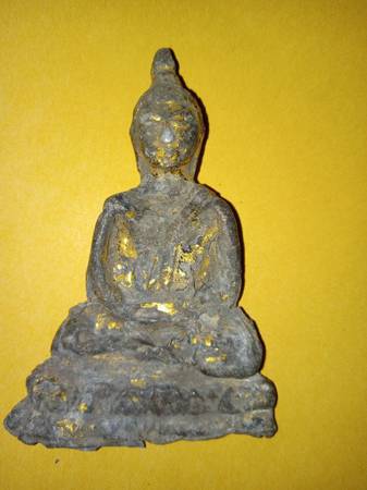 Primitive 13th To 16th Century Metal Buddha Approx 3 1/2 Inch High 1