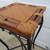 Country Cottage Vintage Wrought Iron Wicker Wood Plant Stand 27" Tall 3 thumbnail