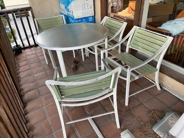 Tropitone Vintage Mid Century Modern Patio Table & Chairs 1
