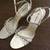 BCBG Silver Leather Women's Sandals size 8 1 thumbnail