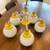 Vintage MCM Yellow/White Tole Chandelier by Forecast Lighting Co. 1 thumbnail