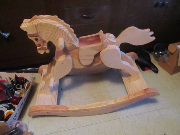 New Extra Nice & Sturdy Strong Home Shop Built Wood Rocking Horse 1