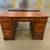 Vintage antique solid dark maple seven drawer desk 3 thumbnail