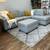 Light Gray L-Shaped Sectional with Storage Ottoman 3 thumbnail