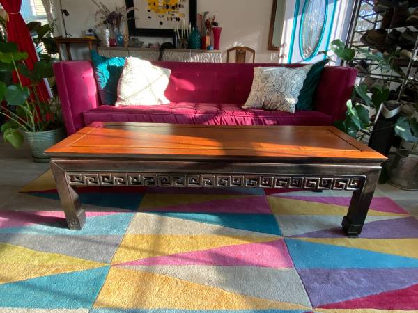 Stunning Hand-Carved Chinese Wooden Coffee Table 1