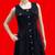 Vtg Scarlett 100% Cotton Black Denim Fit & Flare Button Front Dress 6 thumbnail