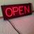 Illuminated (OPEN) Sign, 26 1/2" by 10 3/4", Solid or Flashing when on 1 thumbnail