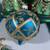(11pc) Glass Ornaments in Shades of Blue and Green 8 thumbnail