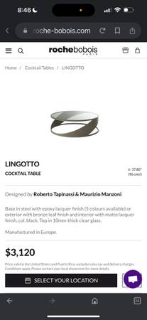 Roche Bobois LINGOTTO Cocktail Table 1