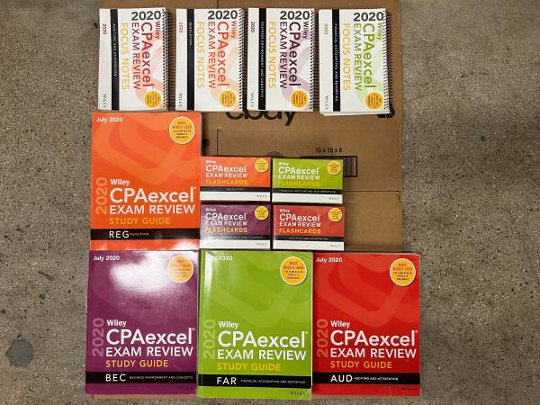 Wiley CPA Exam Prep Materials Complete 2020 Set Flashcards Notes and M 1