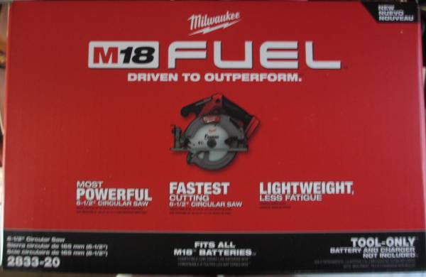 Milwaukee 2833-20 M18 FUEL Brushless 6 1/2in Circular Saw - New 1