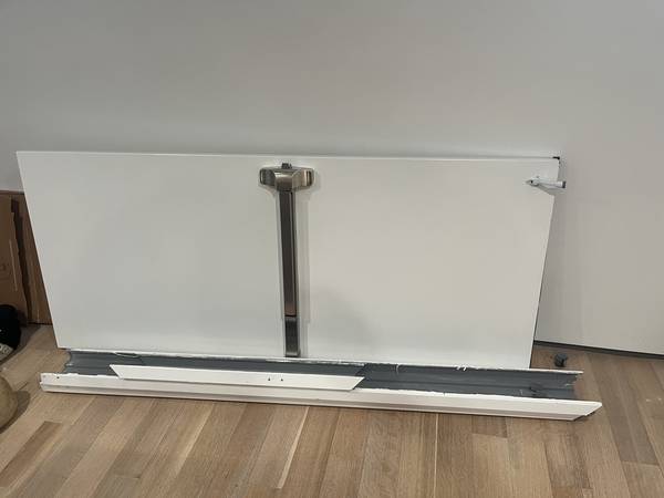 Hydraulic door with push bar, door stop, hardware - $60 (Hollywood) 1