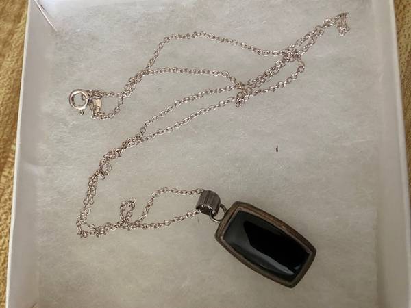 Vintage Black stone Necklace 1
