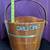 Vintage Wooden Rustic (Firkin Sugar?) Bucket w/ Swing Handle & Divider 5 thumbnail
