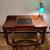 1850-1880 School Masters Desk With Captain's Chair & Lamp 1 thumbnail