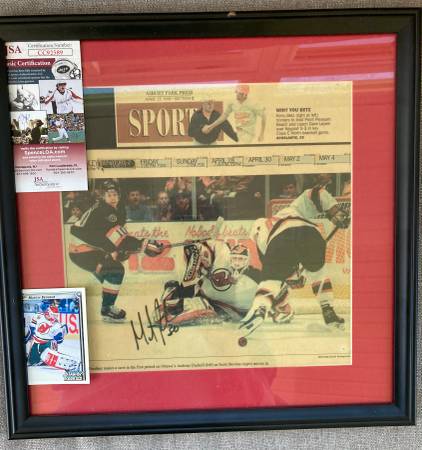 Martin Brodeur NJ Devils Autograph 1998 Asbury Park Press News-Print 1
