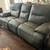 Gray leatherlike reclining sofa w/ head adjustment 1 thumbnail