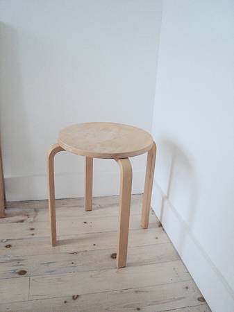 IKEA Frosta Stool Side Table Nightstand Discontinued Classic 1